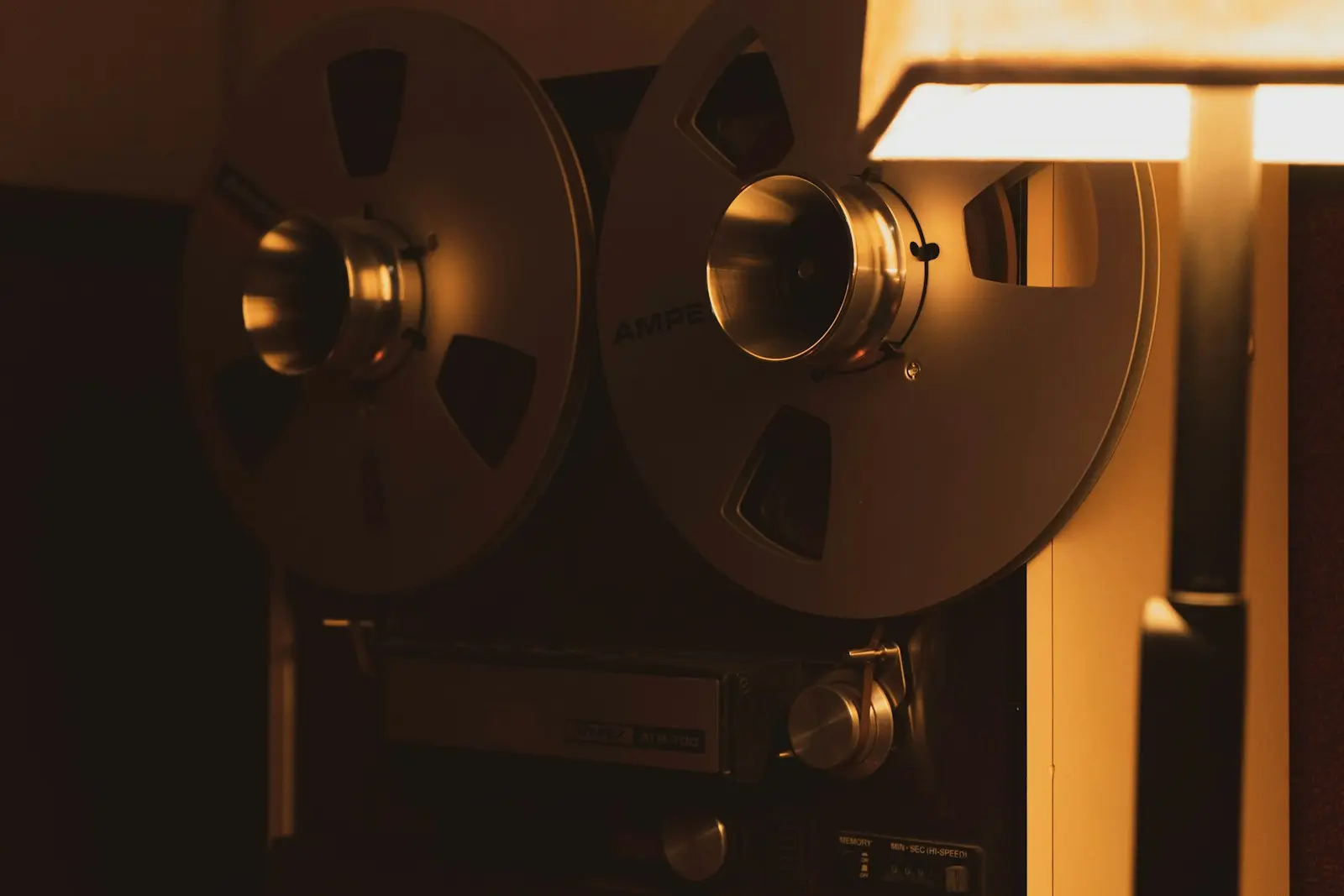 a close up of a movie projector